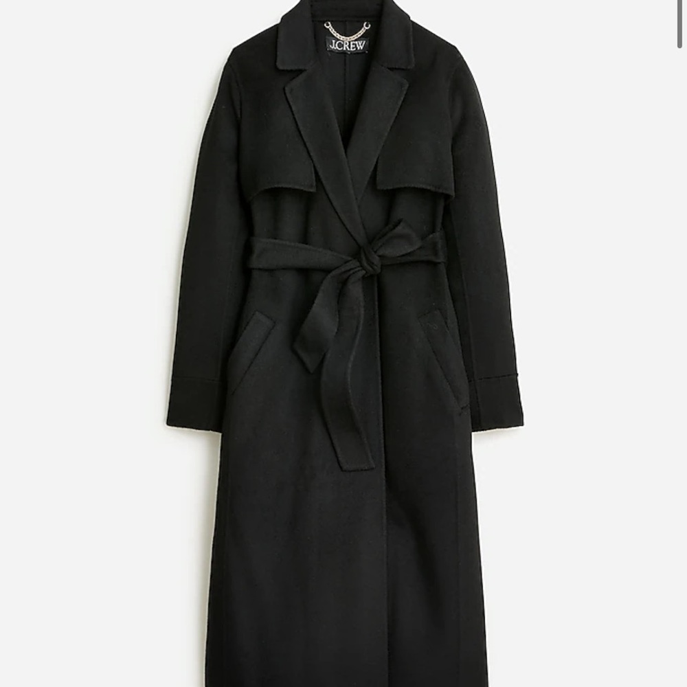 Harriet trench coat in double-faced blend (LIGHT BROWN)